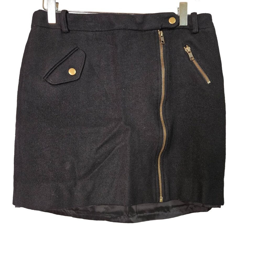 J.Crew Women's 8 Wool Mini Skirt‎ Pocket Preppy Dark Academia School Girl